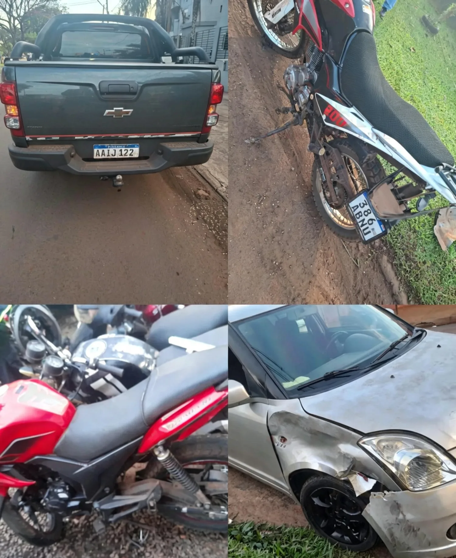Dos accidentes en apenas 15 minutos dejan a un motociclista herido en Pedro Juan Caballero