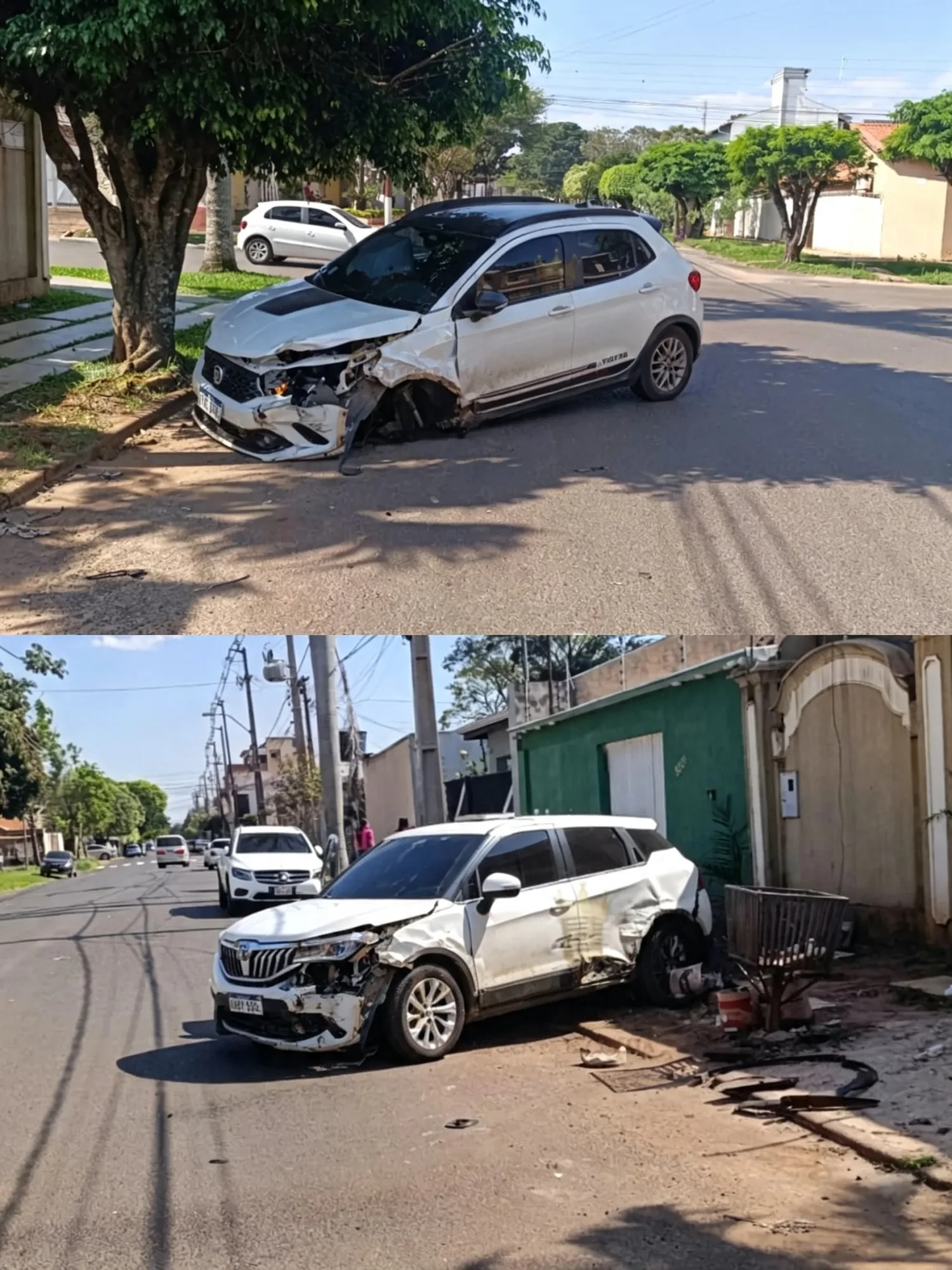 Dos conductores salen ilesos tras aparatoso choque en Pedro Juan Caballero