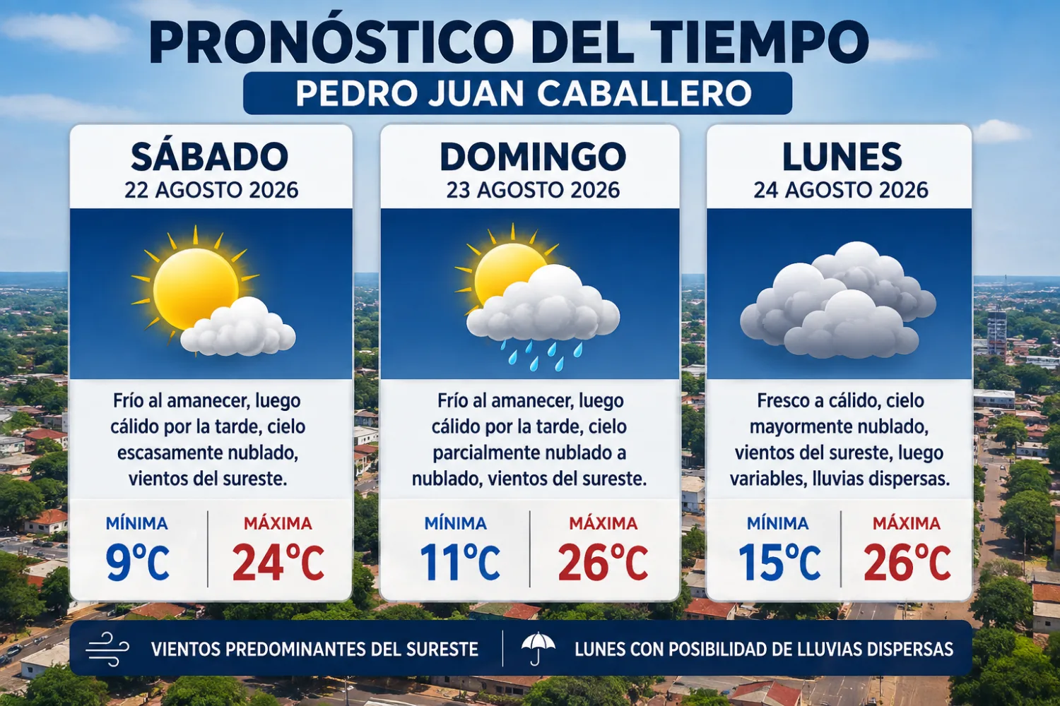 Pedro Juan tendrá un fin de semana con mañanas frías y tardes cálidas