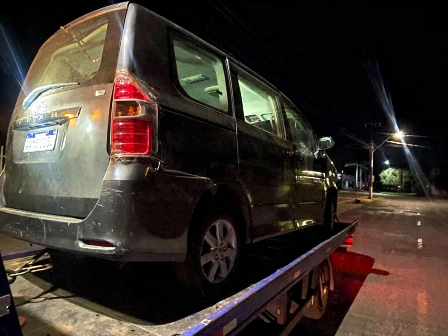 Tras asalto, recuperan en Ponta Porã vehículo utilizado para transportar mercaderías