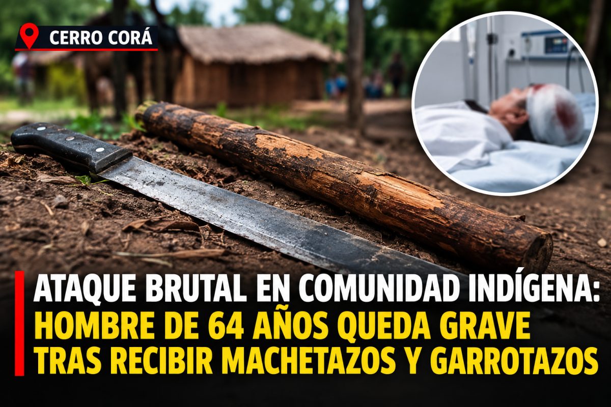 Ataque a machetazos y garrotazos deja a indígena de 64 años en estado grave
