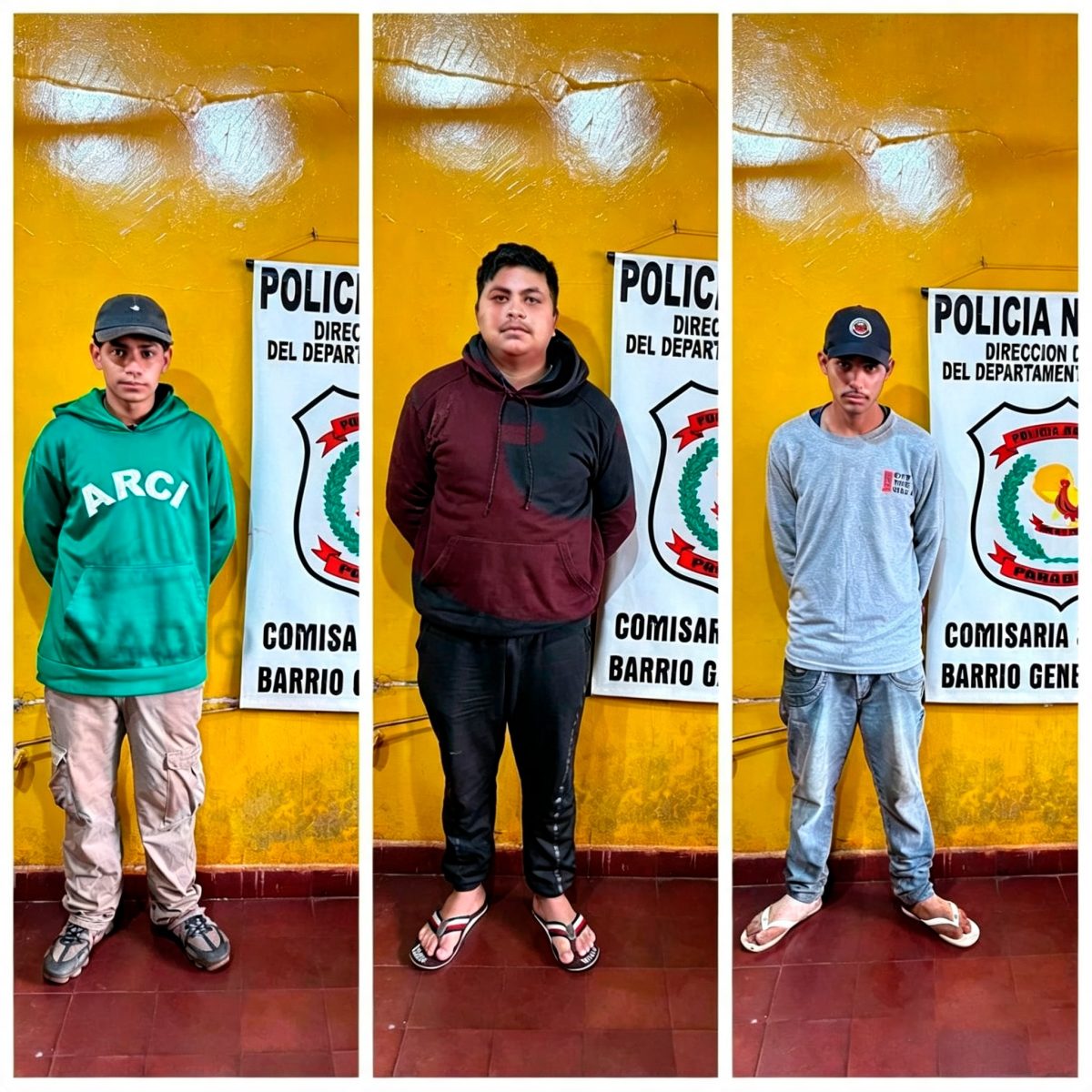 Dos presuntos autores de robo y un supuesto reducidor, aprehendidos en San Gerardo