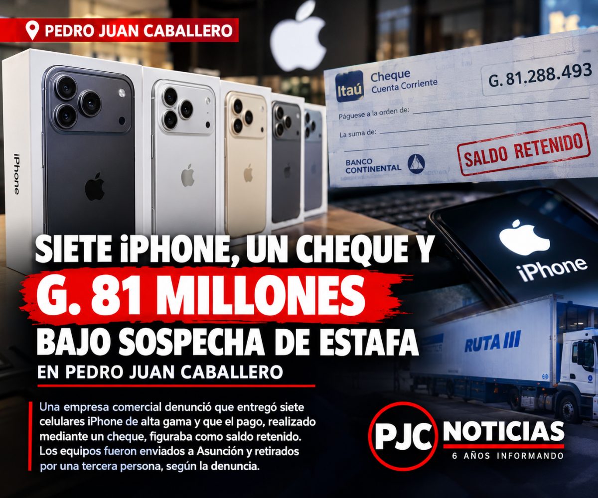 Denuncian presunta estafa de G. 81 millones con siete teléfonos iPhone