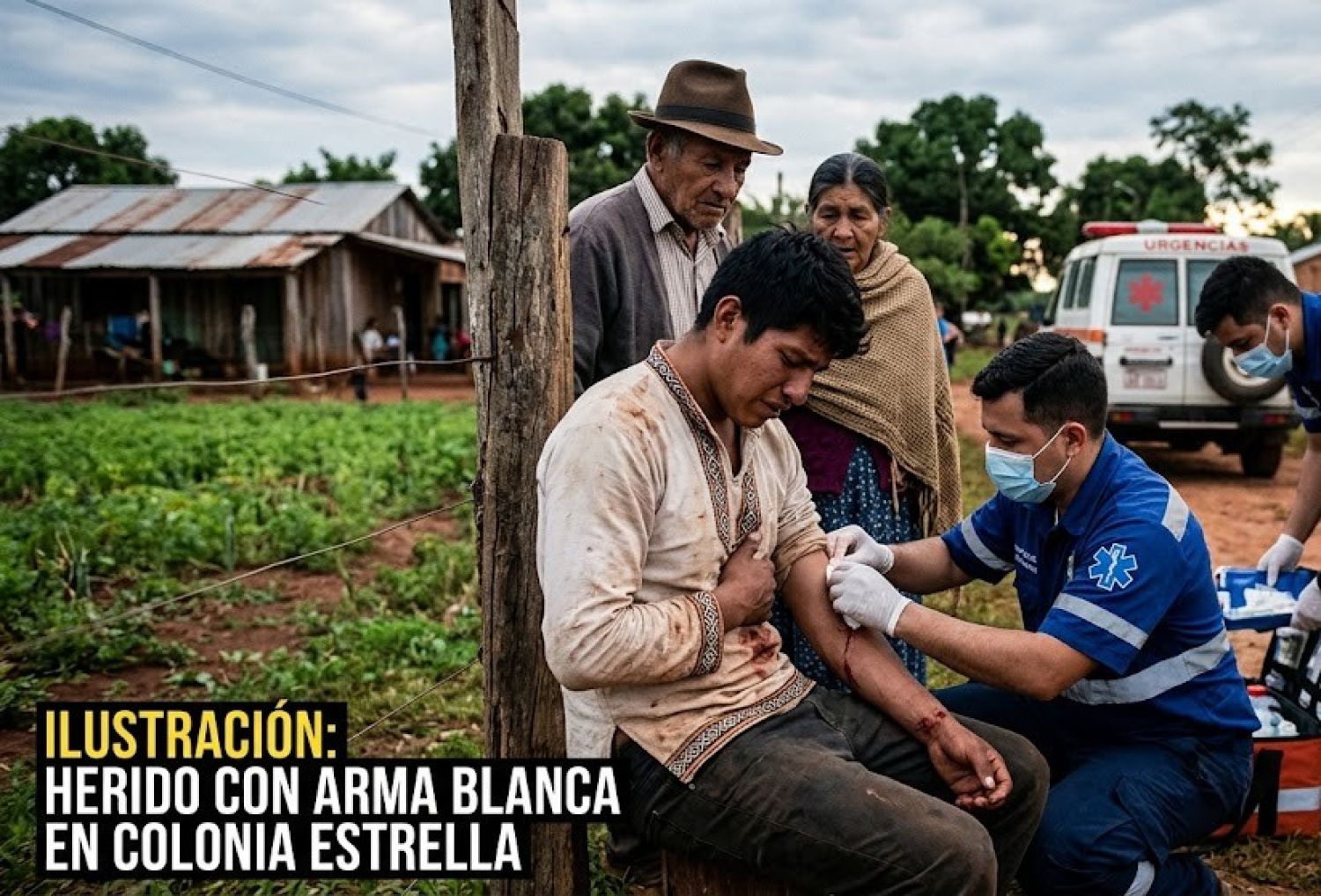 Joven de Pueblo Originario Herido con Arma Blanca en Colonia Estrella