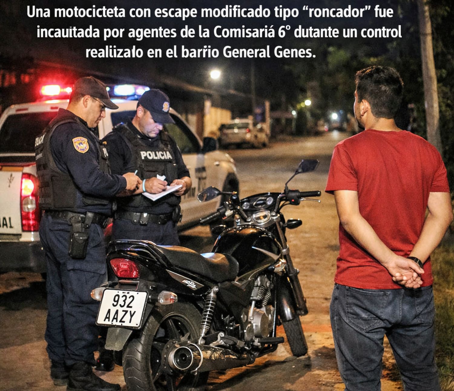 Motocicleta con escape "Roncador" es retirada de circulación en PJC