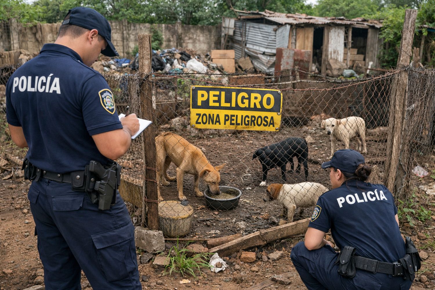 Hallan cinco perros en condiciones de vulnerabilidad en un terreno baldío