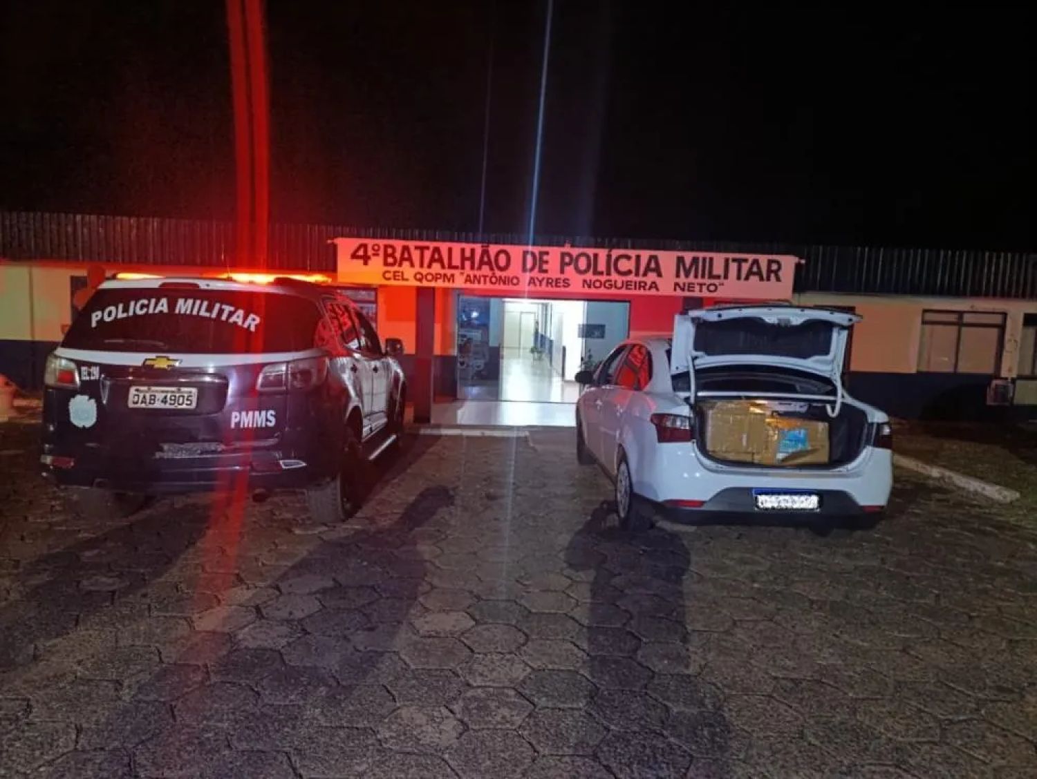 Policía incauta cargamento de cigarrillos electrónicos cerca del CTG (Centro de Tradición Gaucha) en Ponta Porã.