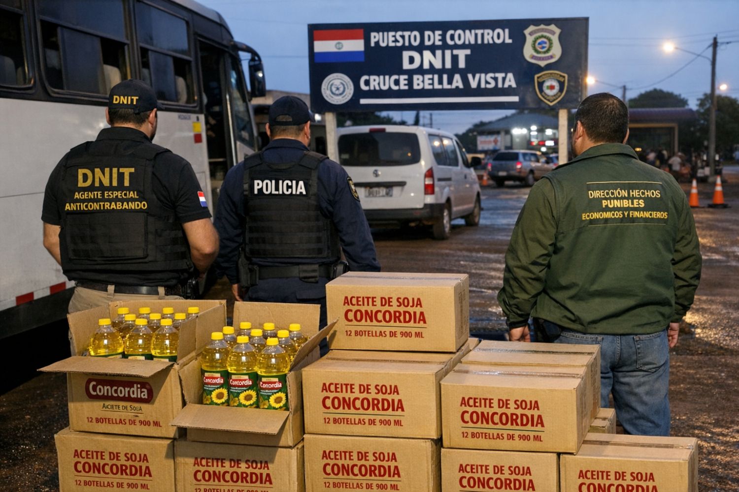 Incautan 360 litros de aceite de soja en control sobre la ruta PY05