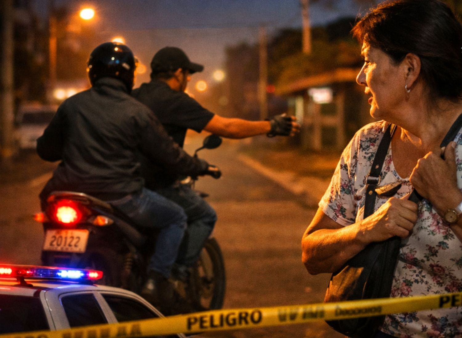 Delincuentes en motocicleta intentan robar a una mujer en Pedro Juan Caballero